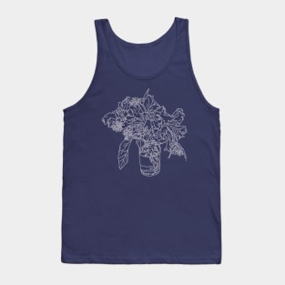 Single line purple flower in water jar Tank Top